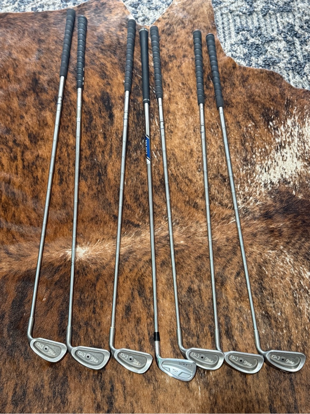 ⛳  PING EYE 2 BLACK DOT 3-9  MATCHING SERIAL #s 7 clubs RH 6iron Is Cobra READ - Picture 3 of 16